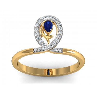 Tarini Blue Sapphire & Diamond Ring
